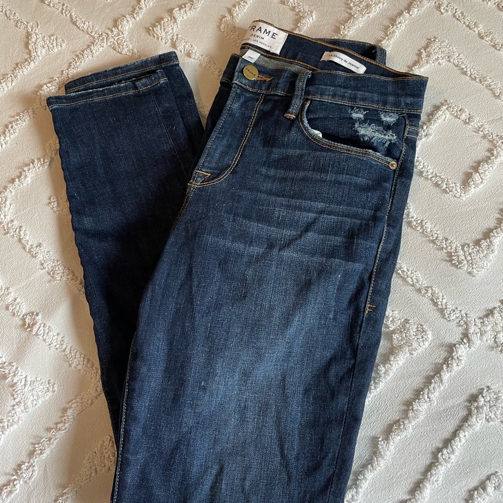 EUC Frame Le Skinny de Jeanne size 29 in wrigley wash